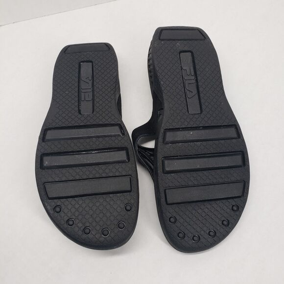 Fila Flip Flop Sandals Women 10 Black Chunky Casual Vacation Walk-N-Sculpt Beach - Picture 12 of 14